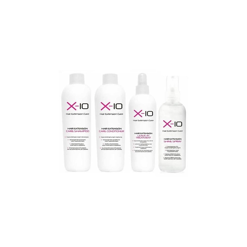 X-10 Hair Extension Care Kit 4x Bottles
