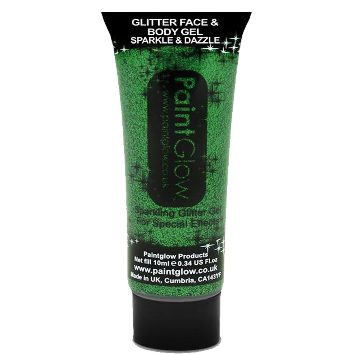 Glitter Face And Body Gels - Green - 13ml