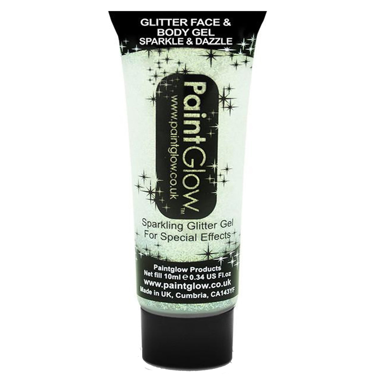 Glitter Face And Body Gels - White - 13ml