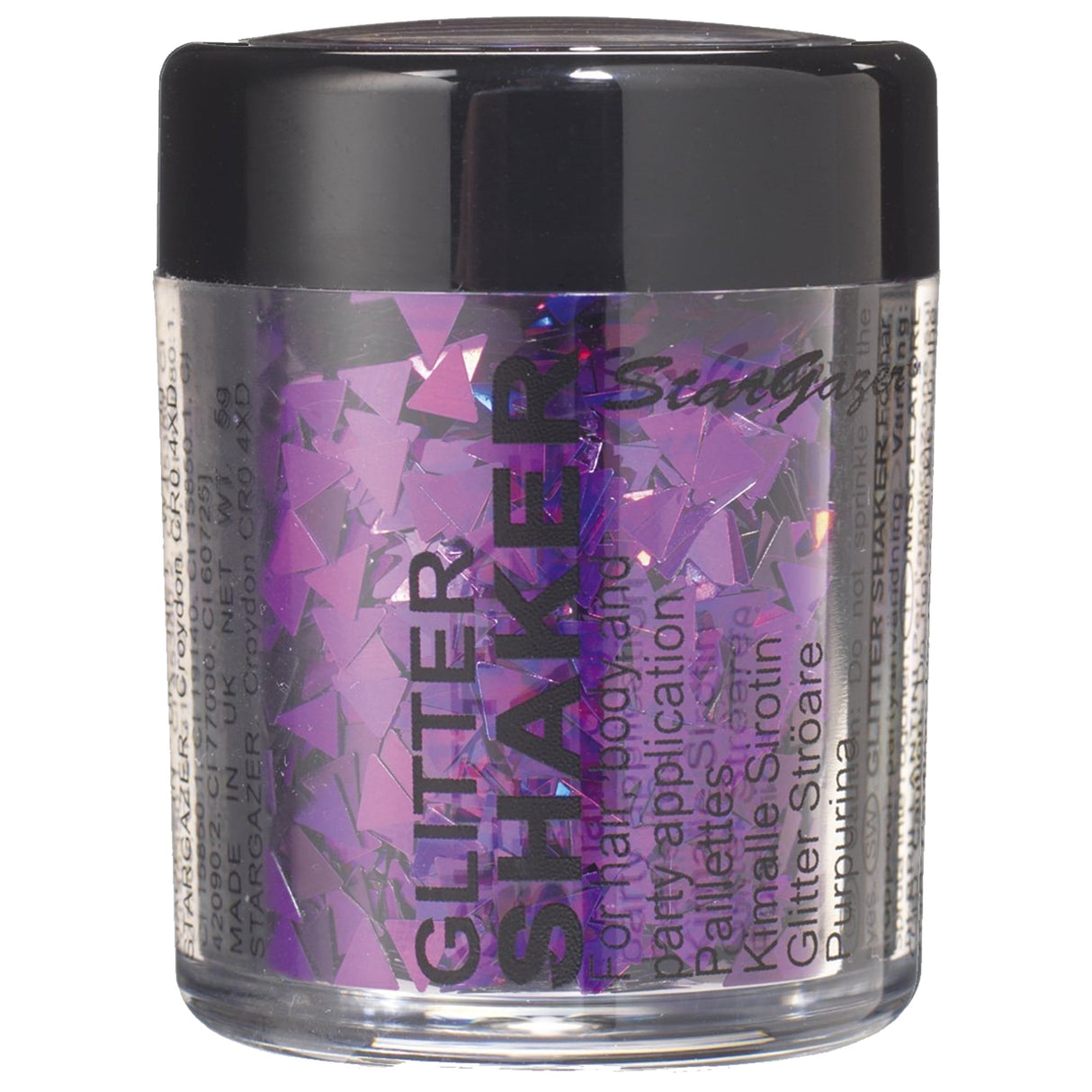 Purple Triangle Glitter Shaker For Hair & Body 5g