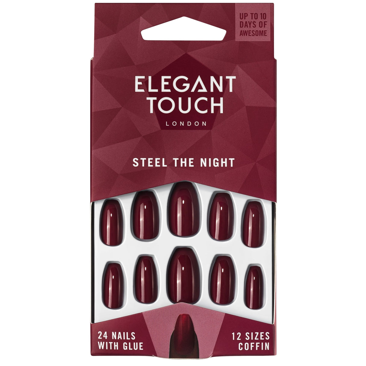 Long Wearing False Nails - Core Colours - Steel The Night (HAT1037)