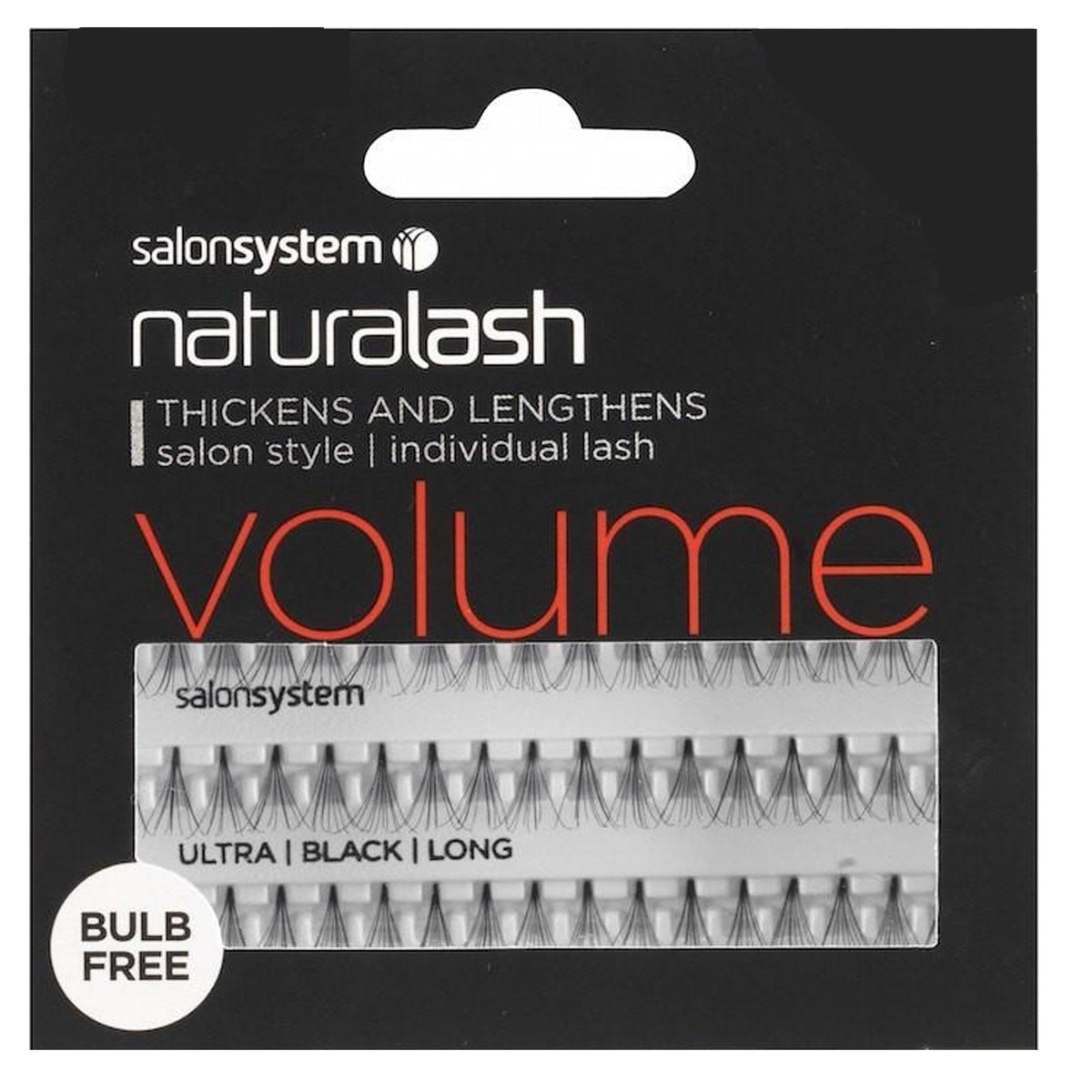 NaturaLASH Volume Bulb Free Individual Eyelashes - Black Long (0225113R)
