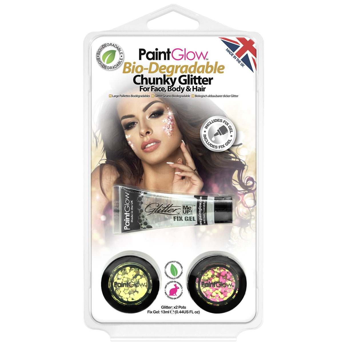 Halloween Fancy Dress Accessories - Bio-Degradable Chunky Glitter - Gold & Rose Gold