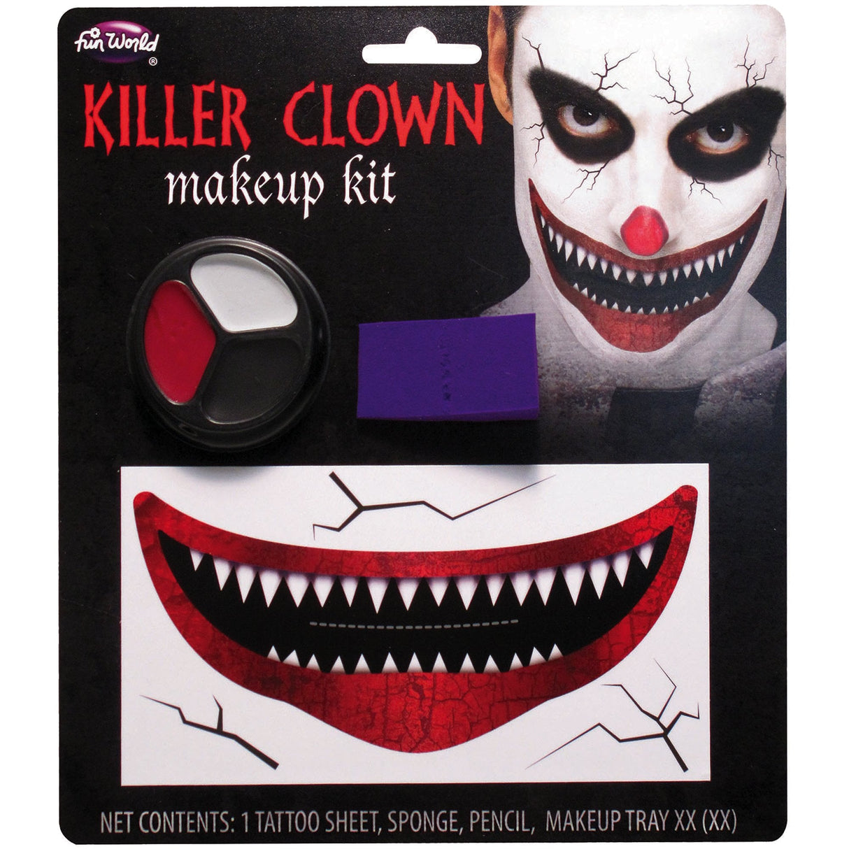 Halloween Evil Killer Clown Make Up Kit