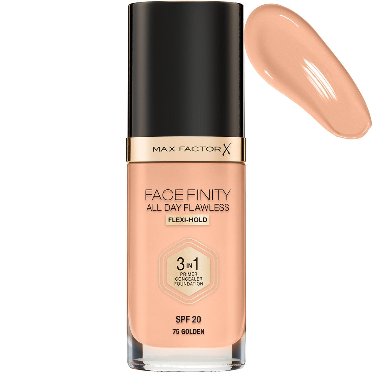 Facefinity All Day Flawless 3 In 1 Foundation - Golden 75 (1667) 30ml