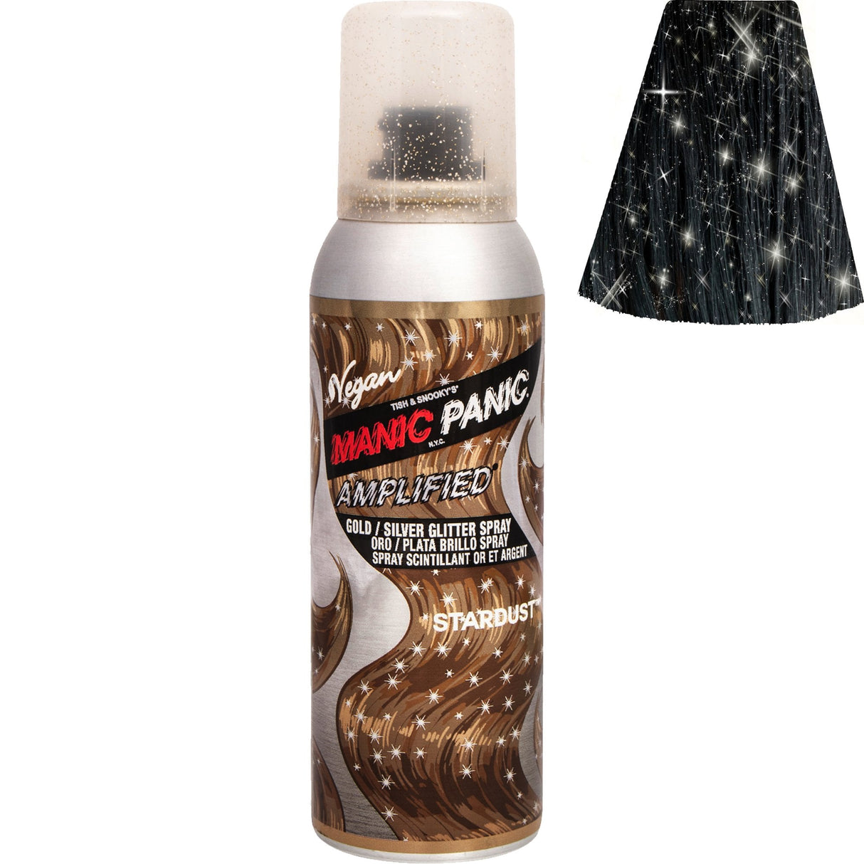 Amplified Temporary Hair & Root Touch Up Glitter Colour Spray - Stardust - 125ml
