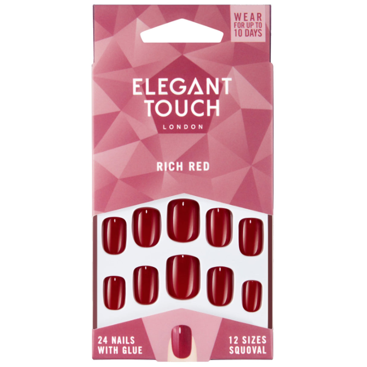 Long Wearing False Nails - Core Colours - Rich Red (4020705)
