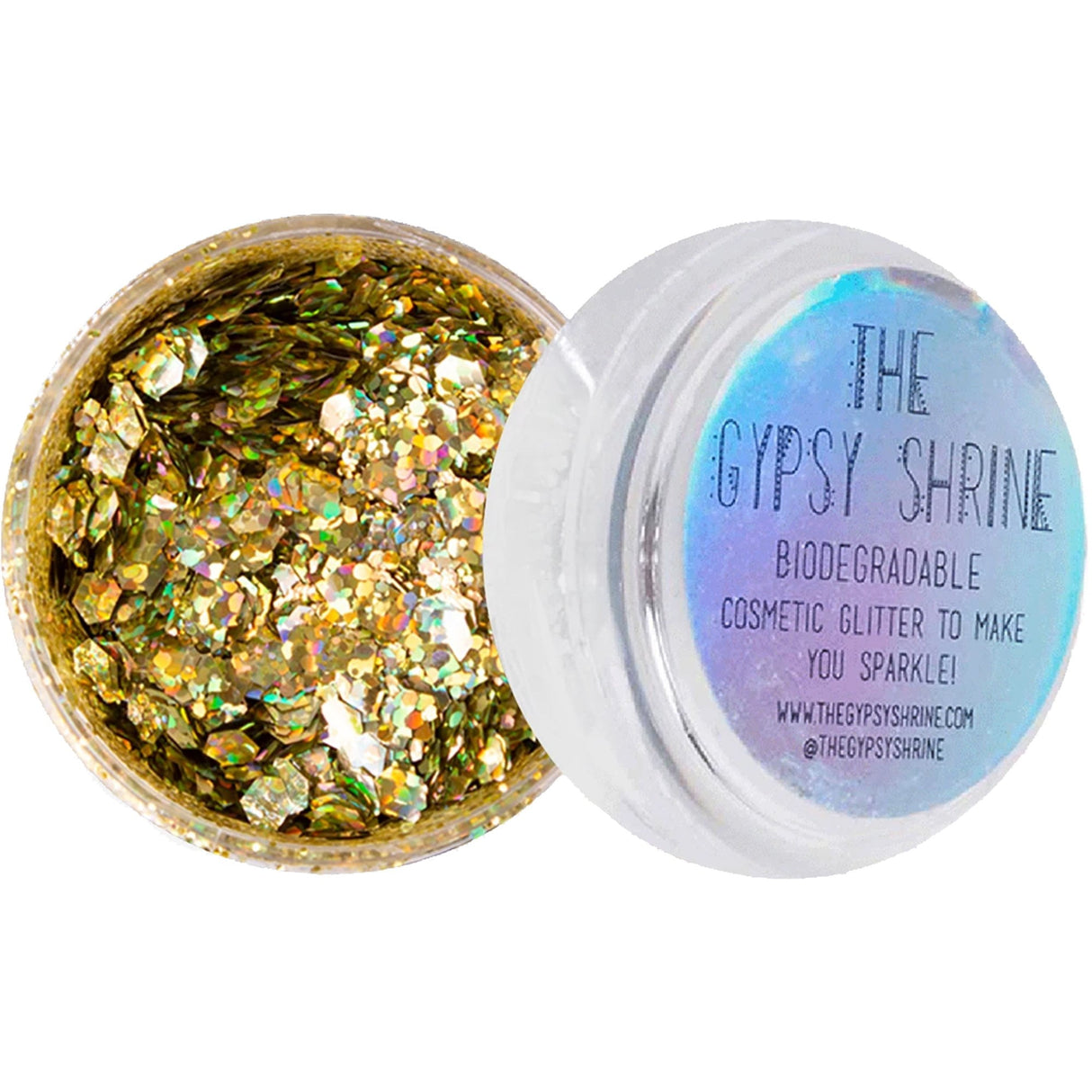 High Quality Biodegradable Chunky Glitter - Holographic Gold 5g