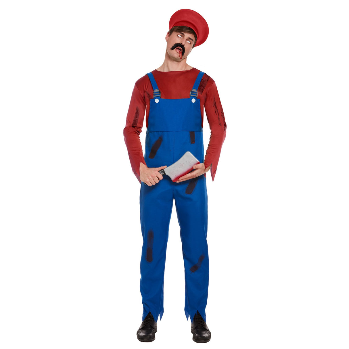 Halloween Fancy Dress Costume - Adult Unisex - Zombie Super Workman - Red