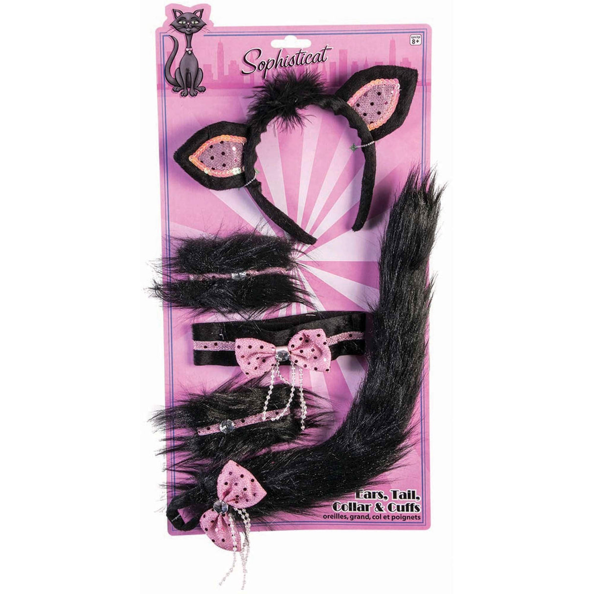 Halloween Fancy Dress Accessories - Sophisticat - Black Cat Kit