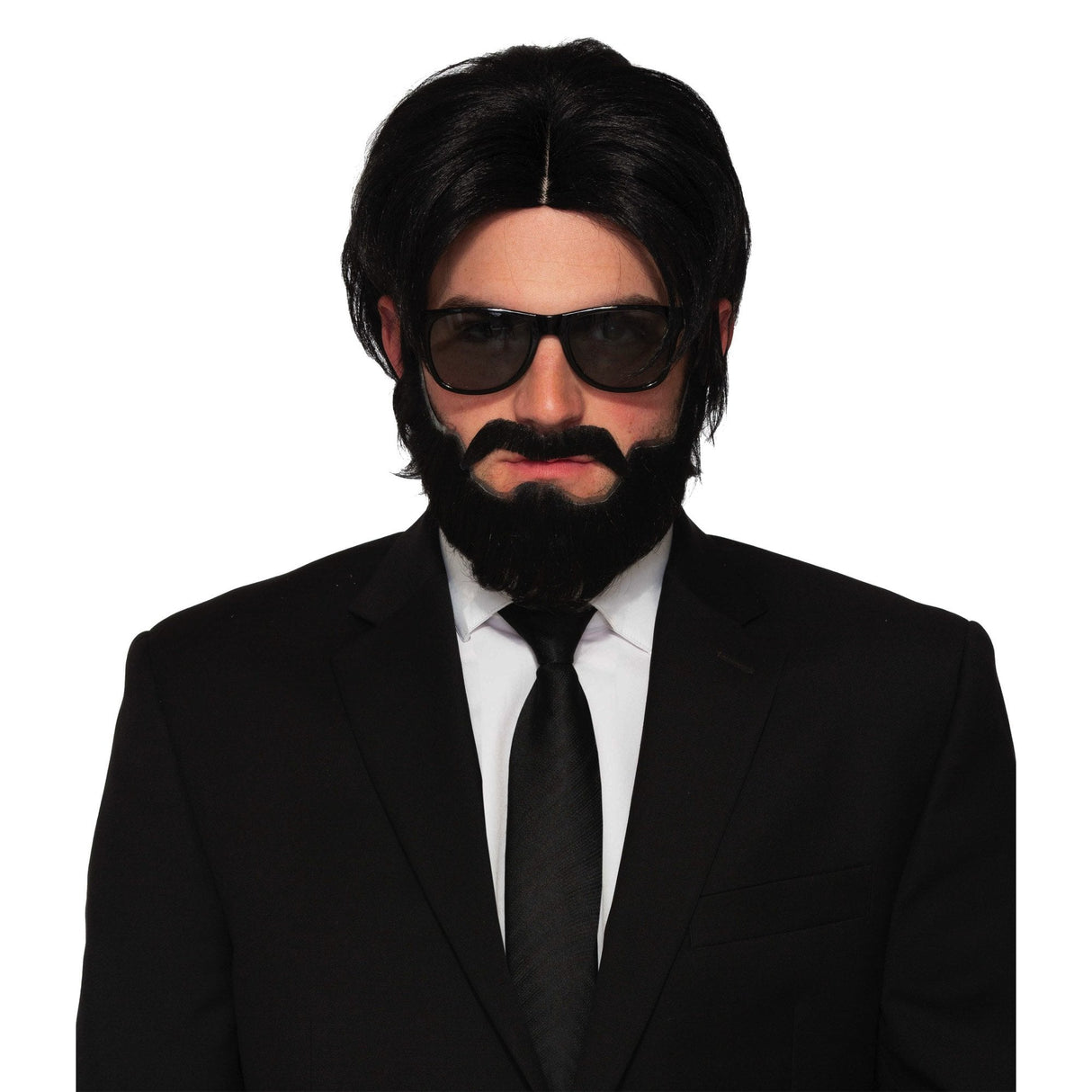 Halloween Fancy Dress Accessories - Hit Man Wig & Beard Set