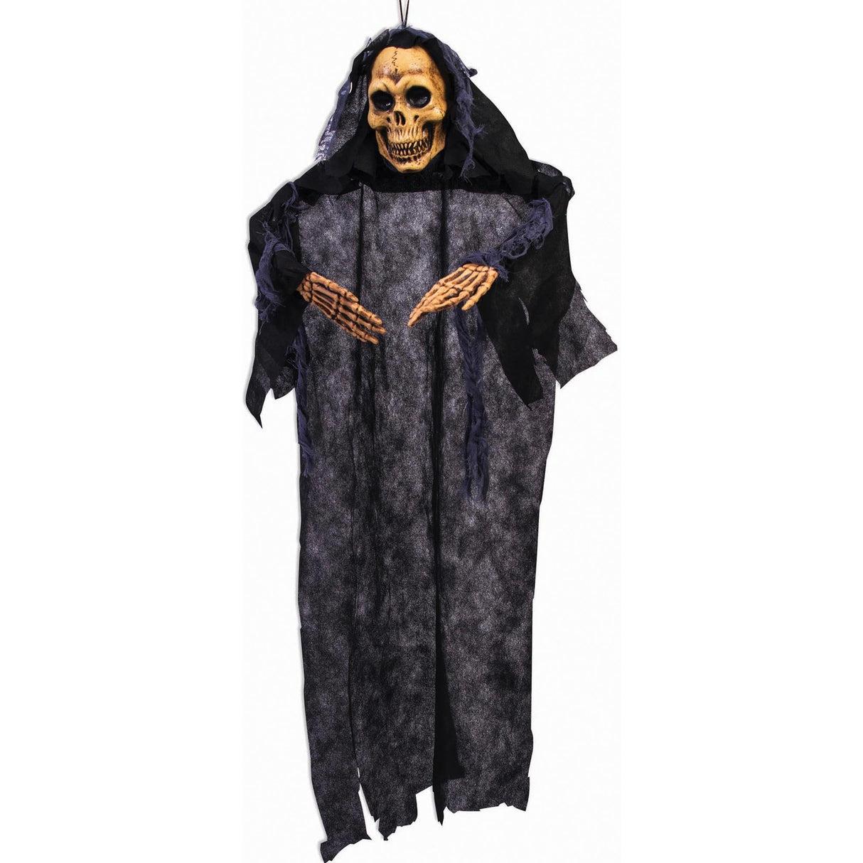Halloween Fancy Dress Accessories - Skull with Blow Mold Hands Hanging Decoration 3ft