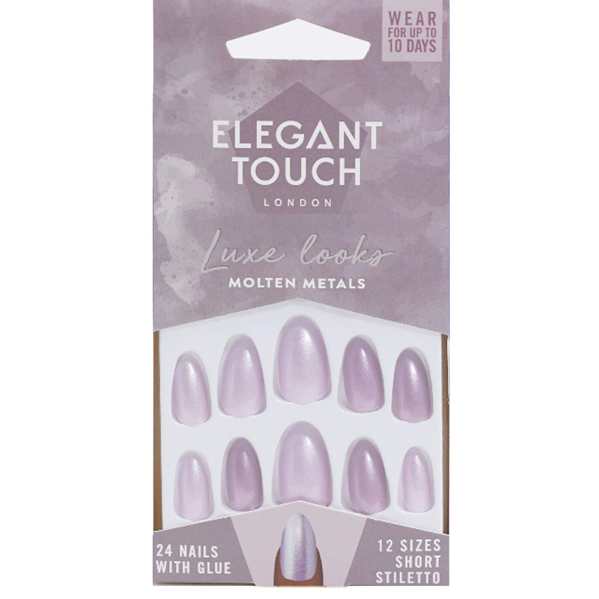 Long Wearing False Nails - Luxe Looks - Molten Metals (4013881)