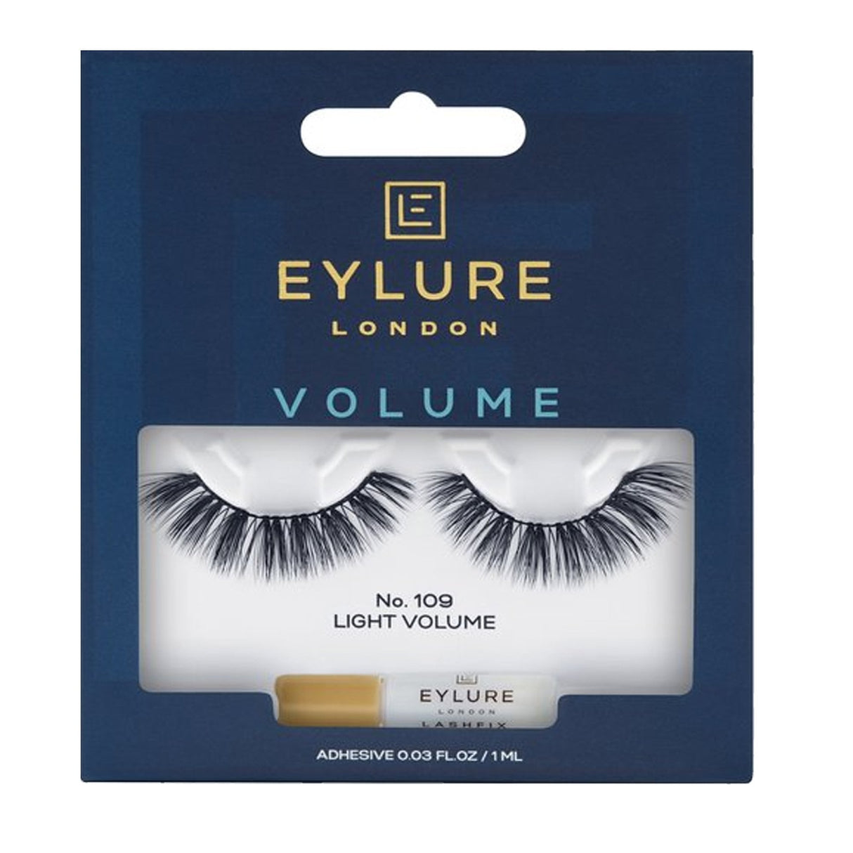 Reusable False Eyelashes - Light Volume No 109 (Adhesive Included)