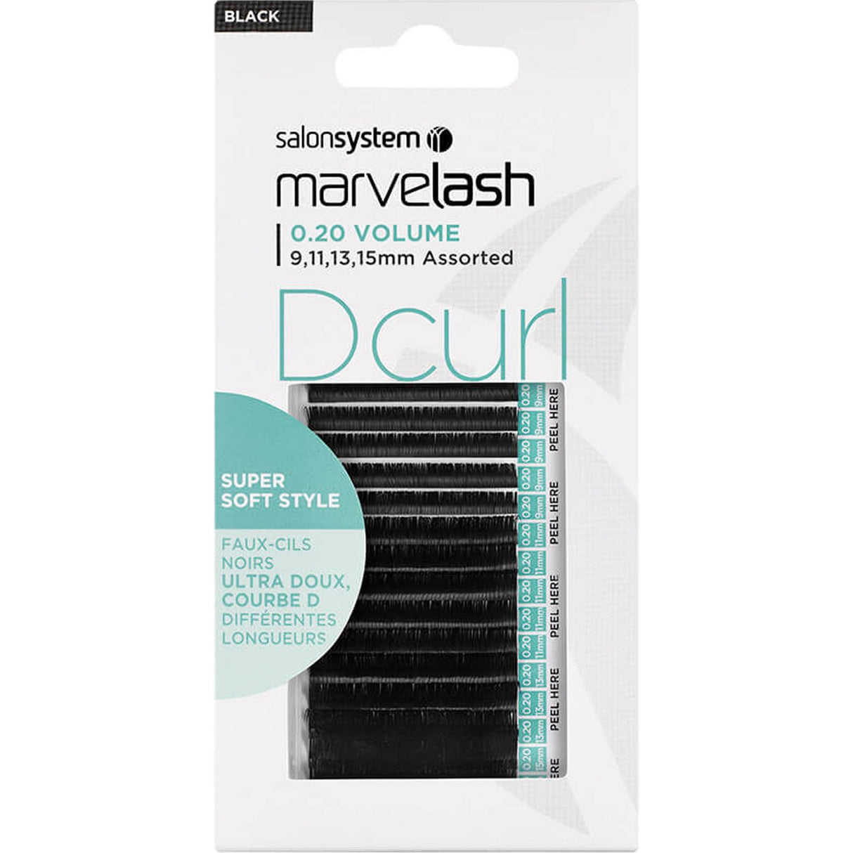 Marvelash - Volume - D Curl - Individual Eyelashes - Assorted Black 0.20 (0226407)