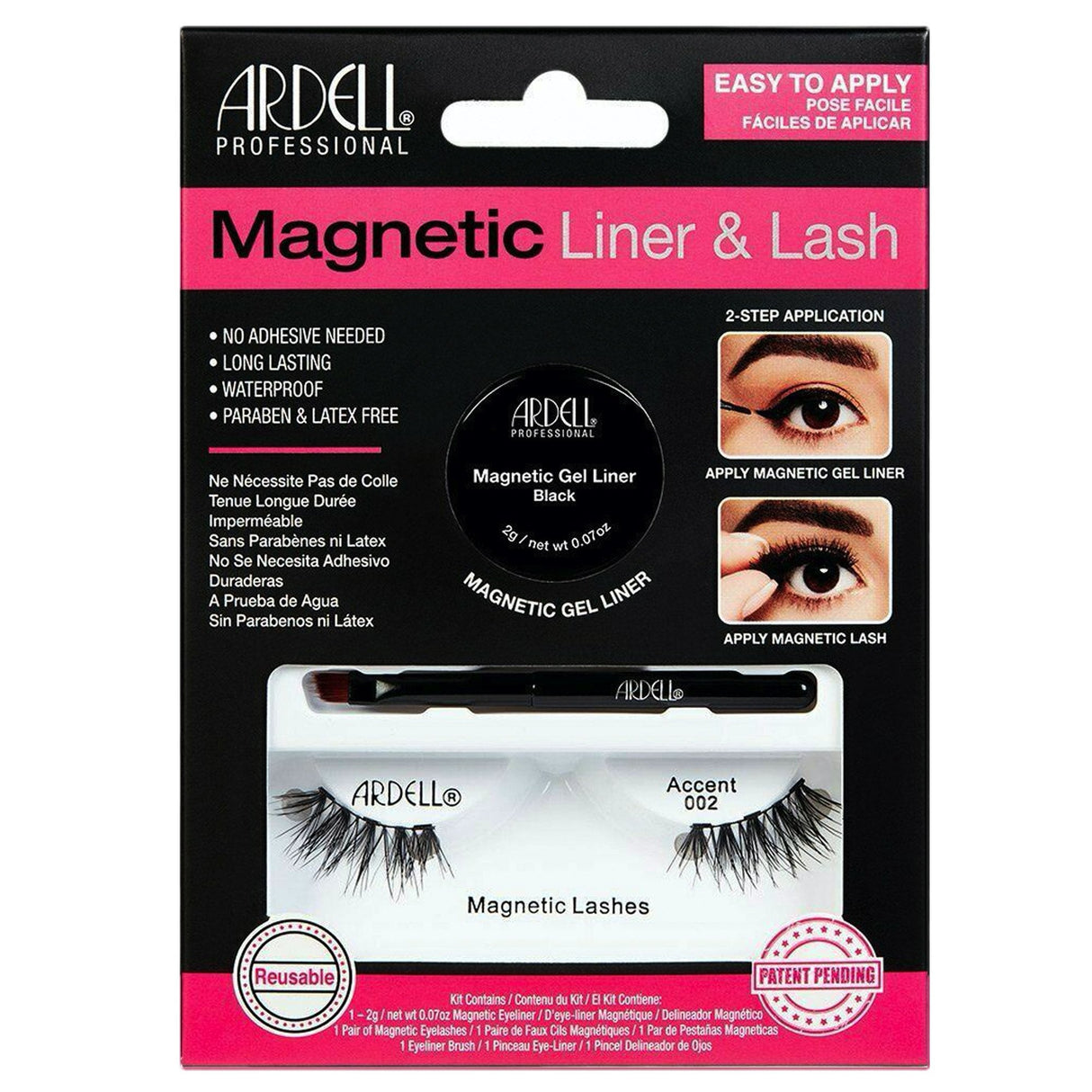 Reusable Waterproof Magnetic Liner And Lash Kit - Accent 002 (36853INT)