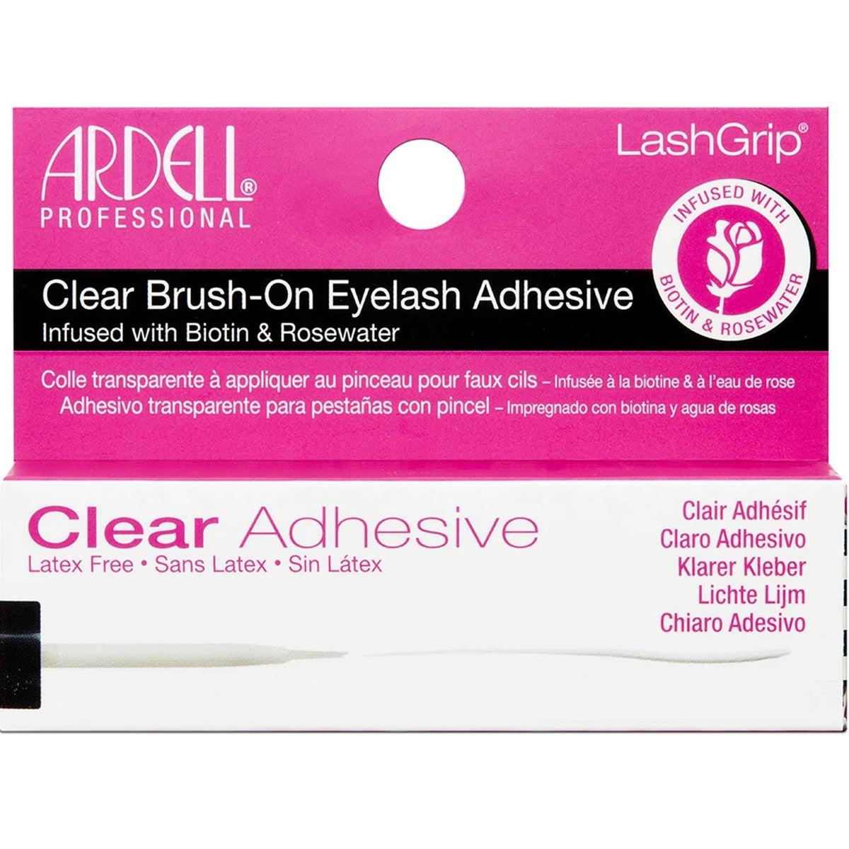 Lash Grip False Strip Lash Adhesive With Rose Water & Biotin - Clear 7g (67595)
