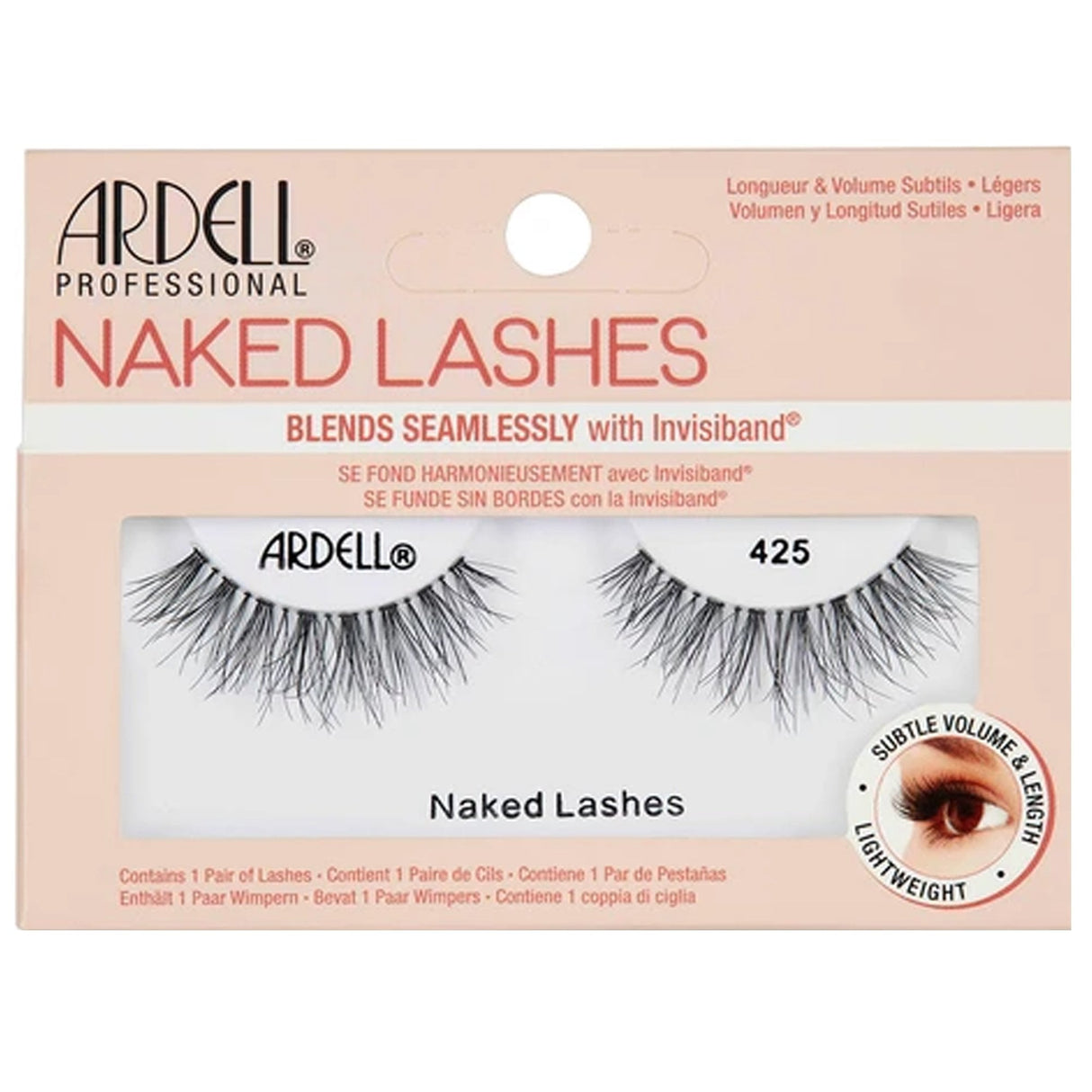 Naked False Strip Eyelashes - Subtle Volume & Length (425) (61588)