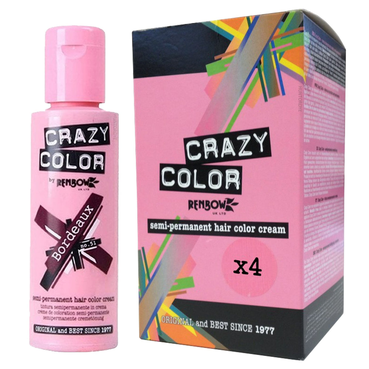 Semi Permanent Hair Dye - Bordeaux (4x 100ml)