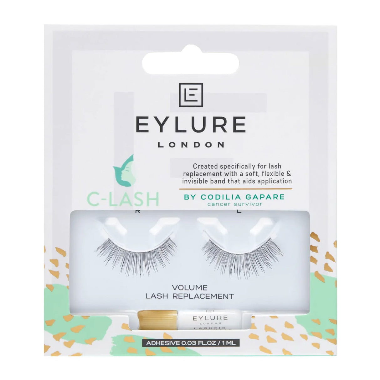 False Eyelashes - C-Lash - Volume Lash Replacement (Adhesive Included (1ml)
