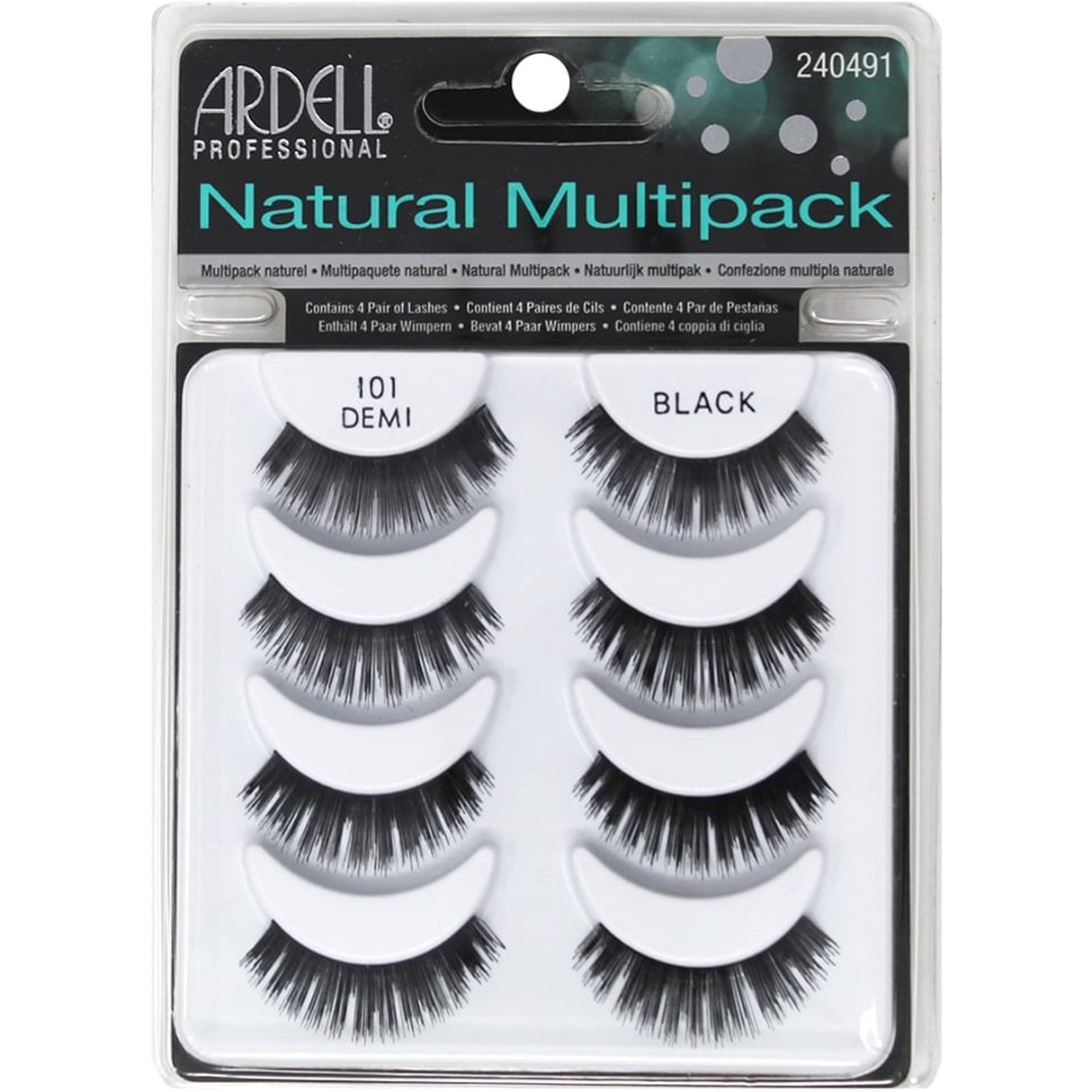 Natural False Eyelashes - Natural - Babies Black (Pack Of 4) (61486)