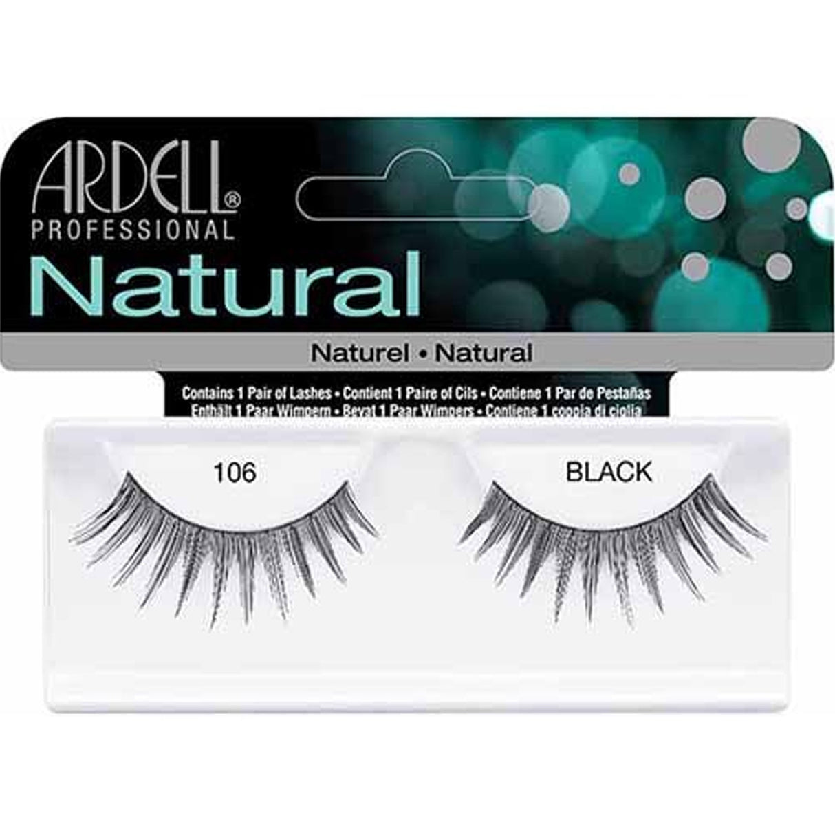 Natural False Eyelashes - Black 106 (65086)