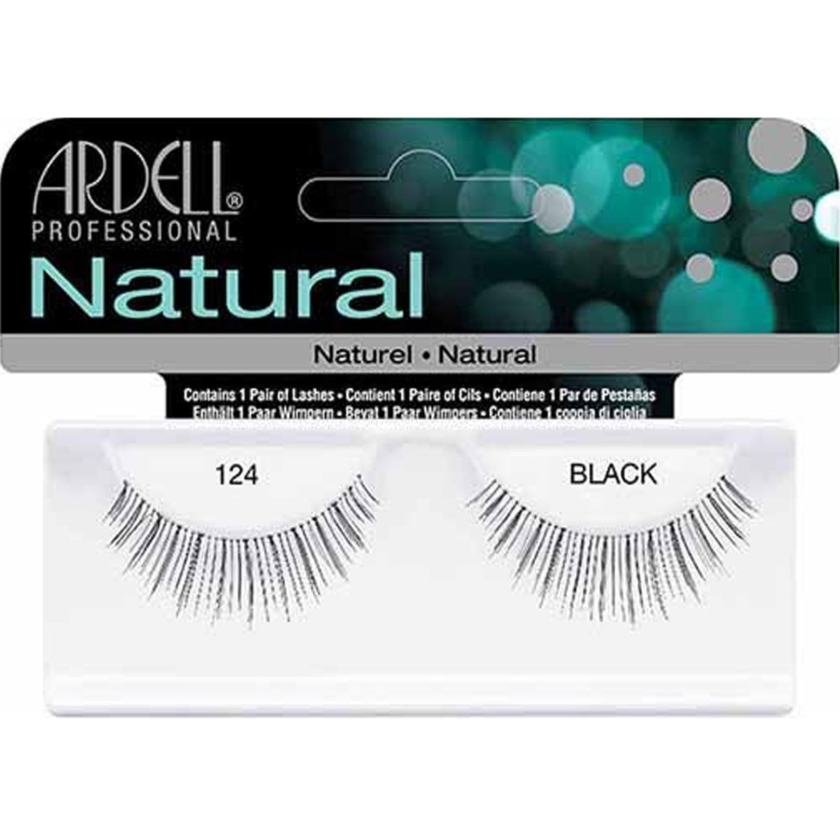 Natural False Eyelashes - Black 124 (62410)