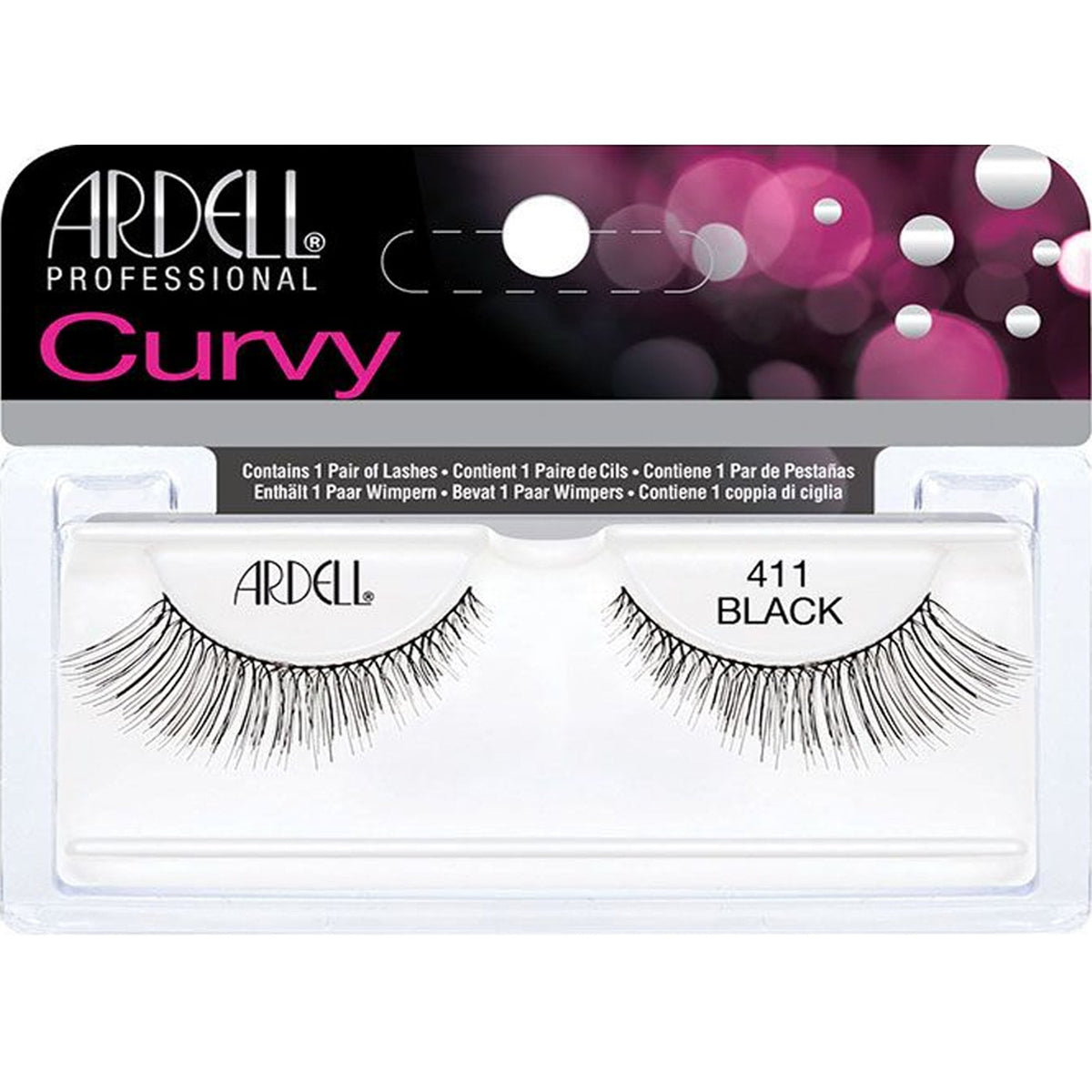 Curvy False Eyelashes - Black 411 (61941)