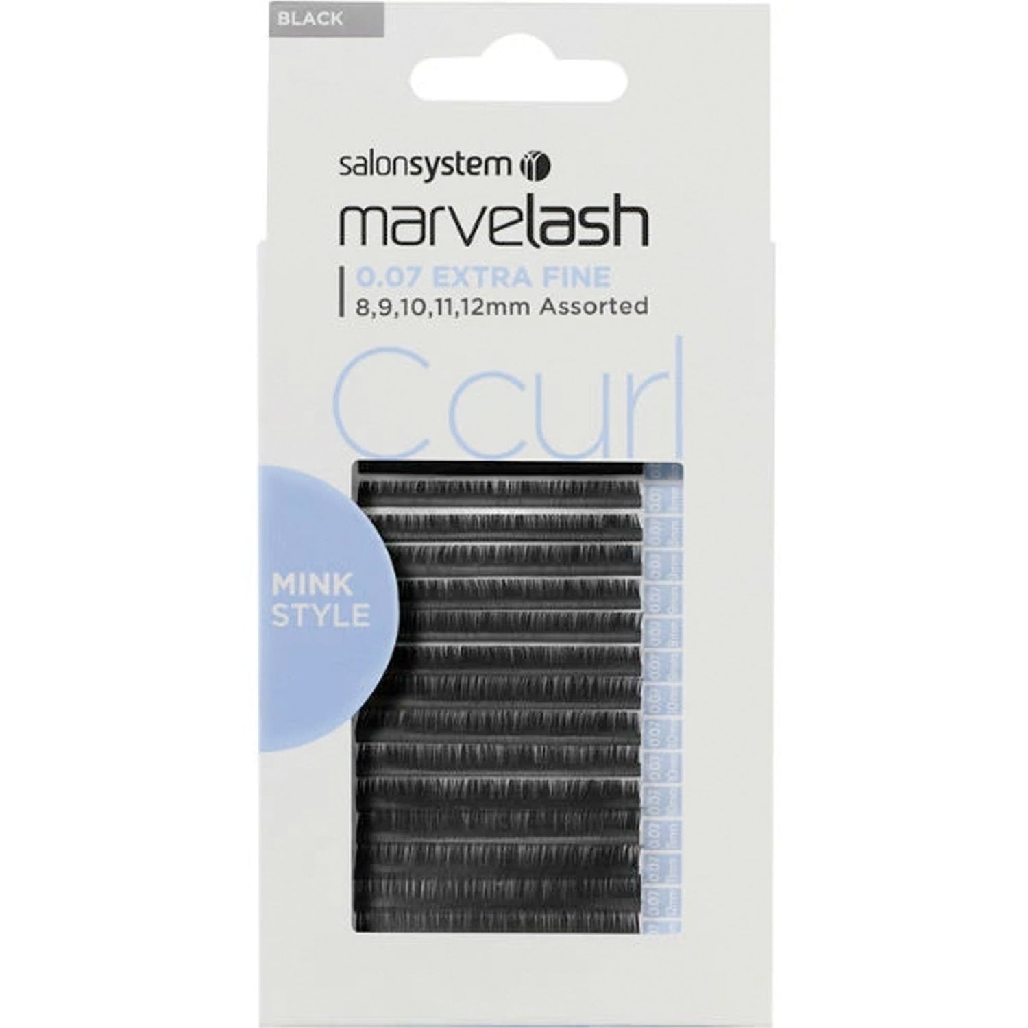 Marvelash - Extra Fine - C Curl - Individual Eyelashes - Assorted Black 0.07 (0226408)