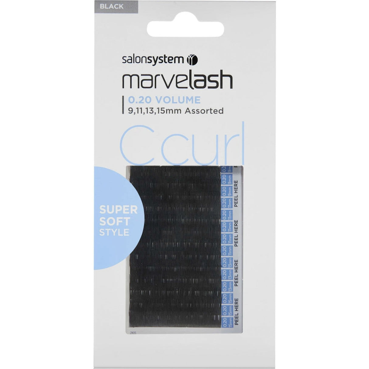 Marvelash - Volume - C Curl Individual Eyelashes - Assorted Black 0.20 (0226333)