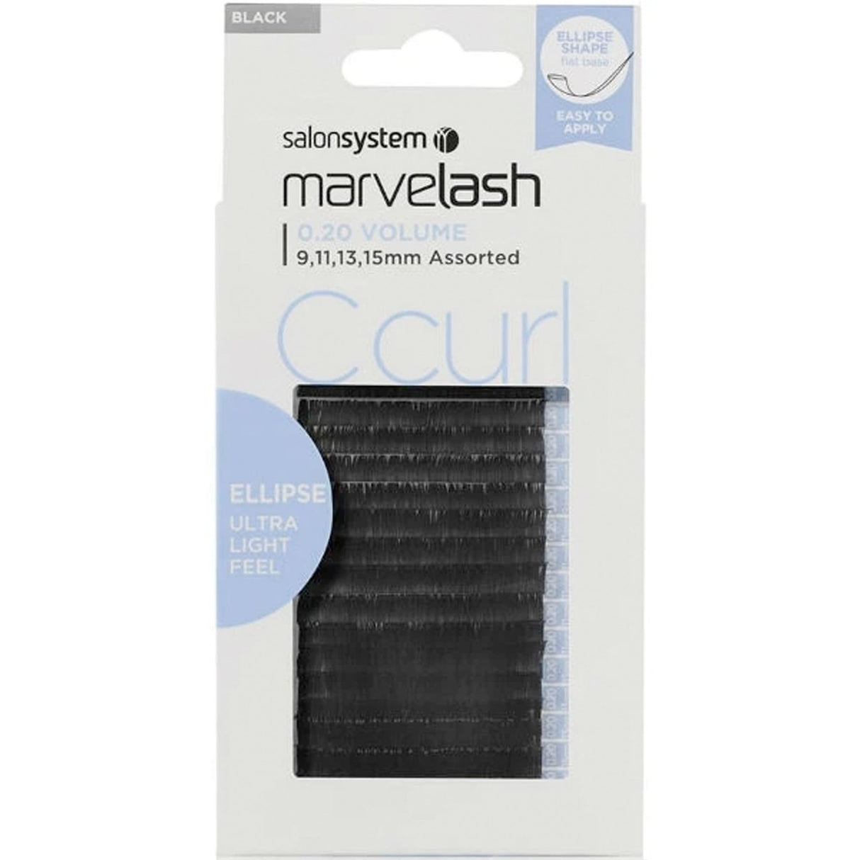 Marvelash - Volume - C Curl - Individual Eyelashes - Assorted Black 0.20 (0226409)