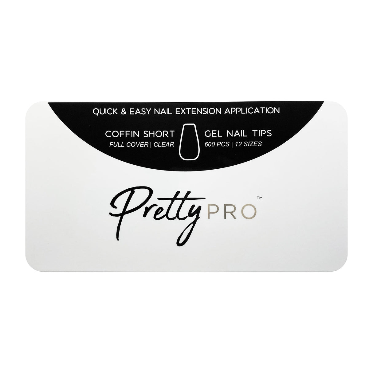 False Nail Soak Off Gelly Tips - Coffin & Short (600 Pieces) (40215)