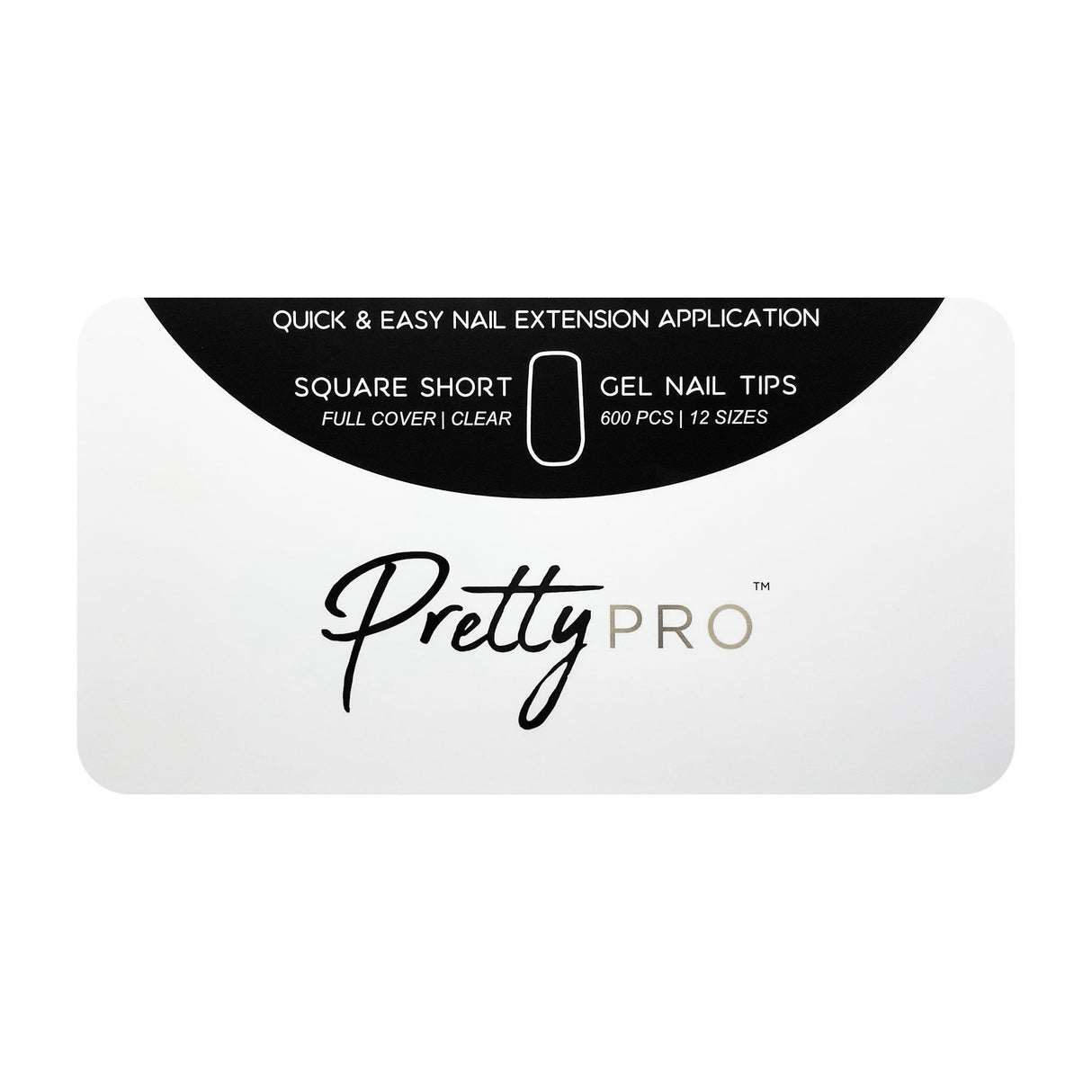 False Nail Soak Off Gelly Tips - Square & Short (600 Pieces) (40222)