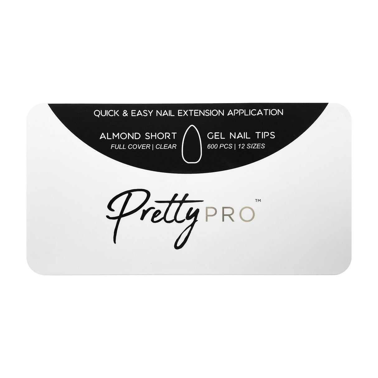 False Nail Soak Off Gelly Tips - Almond & Short (600 Pieces) (40239)