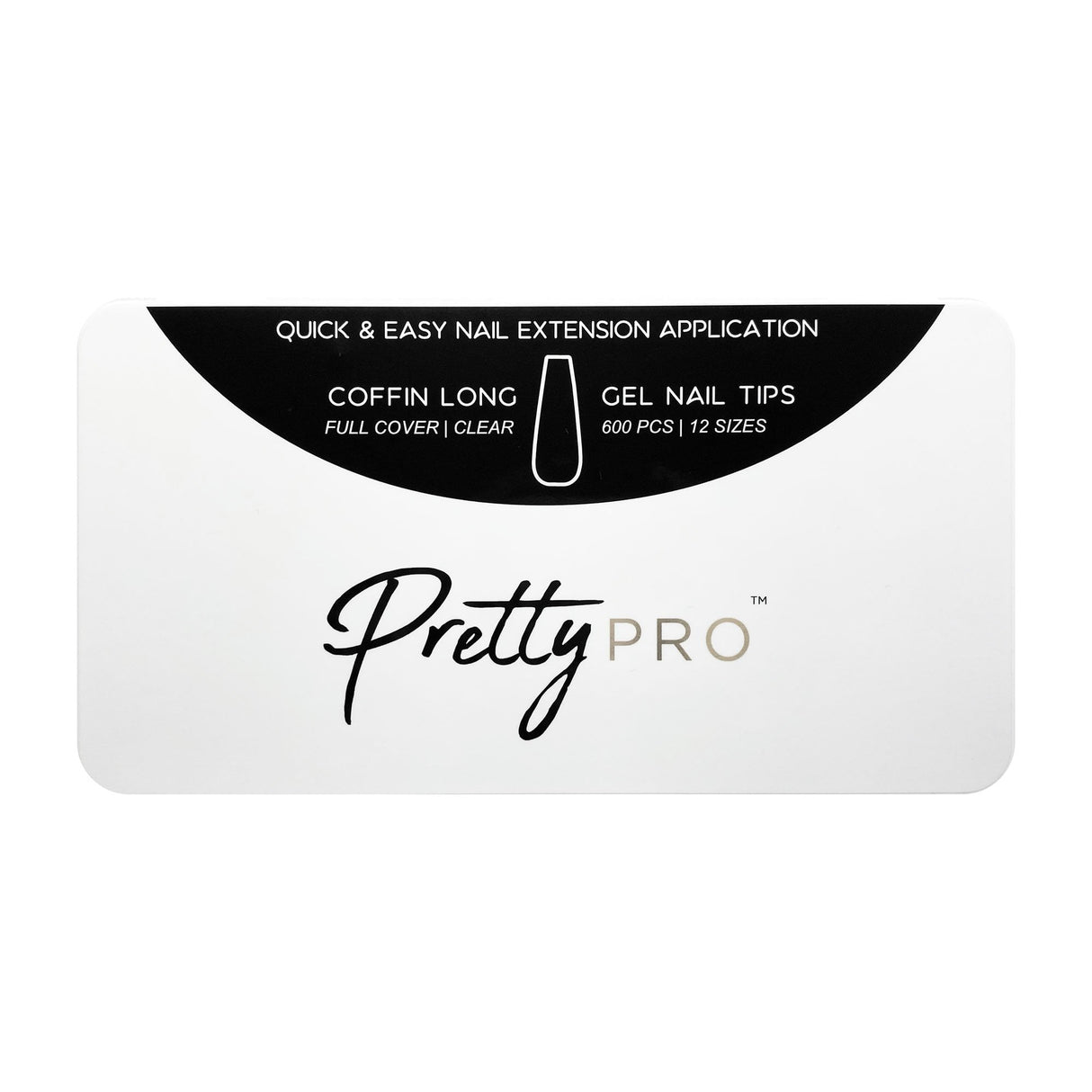 False Nail Soak Off Gelly Tips - Coffin & Long (600 Pieces) (40185)