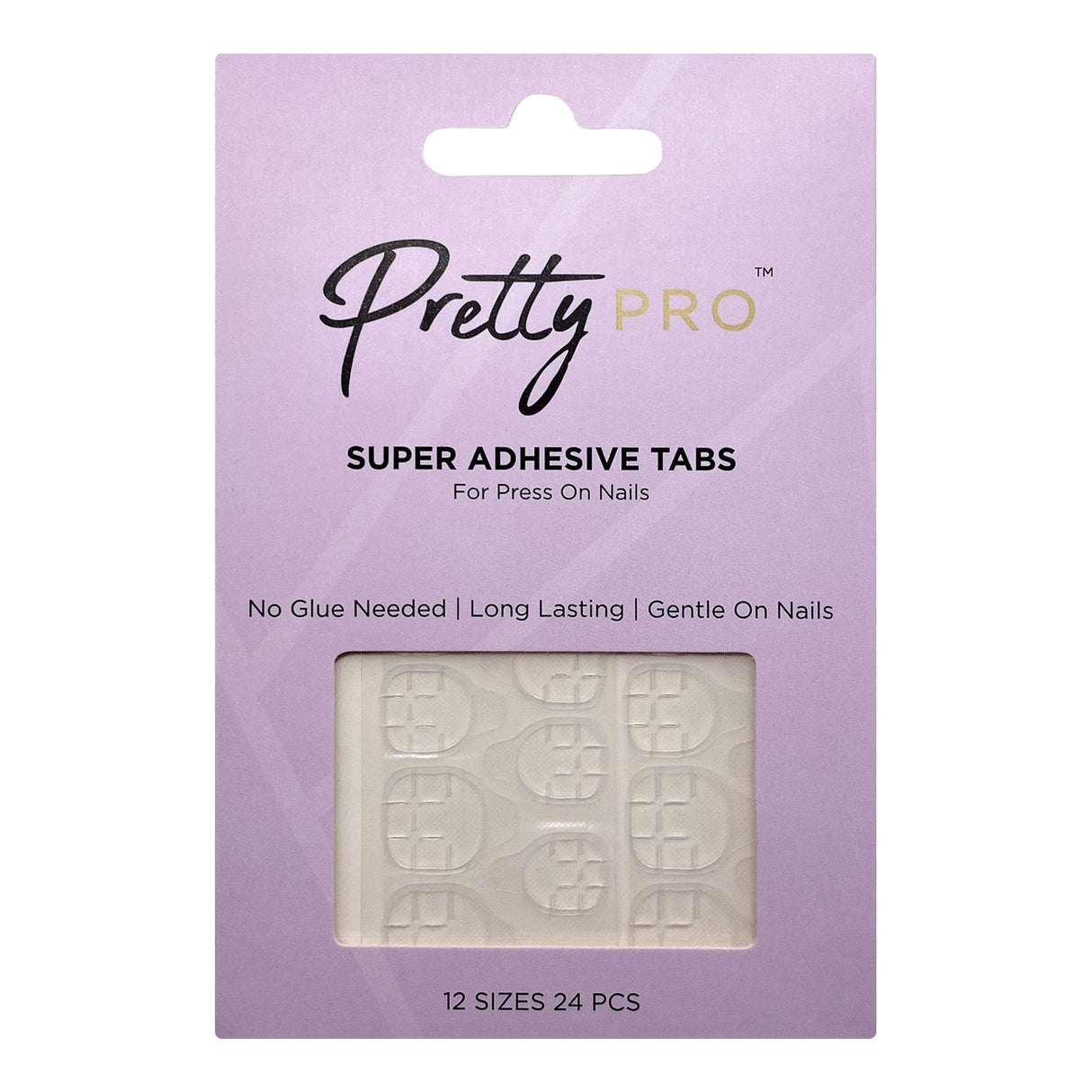 Adhesive Tabs For Press On Nails - 24 Pieces & 12 Sizes (40123)