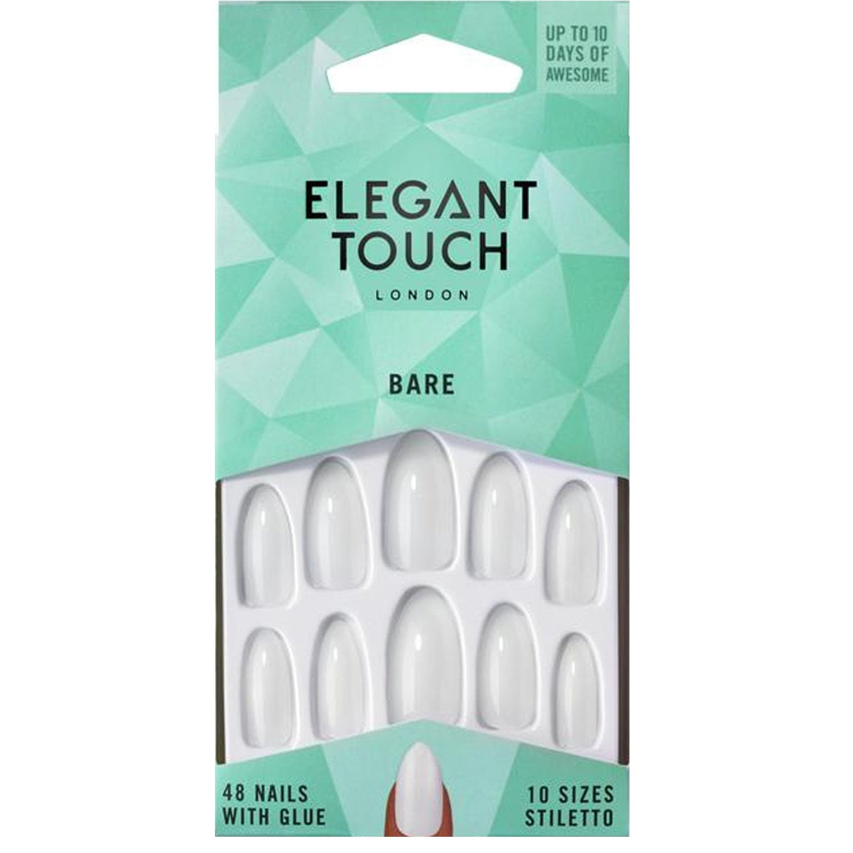 Long Wearing False Nails - Bare - Stiletto (L358)