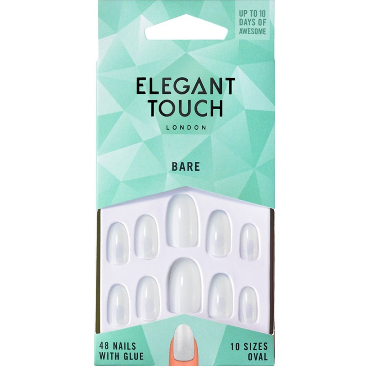 Long Wearing False Nails - Bare - Oval (L357)