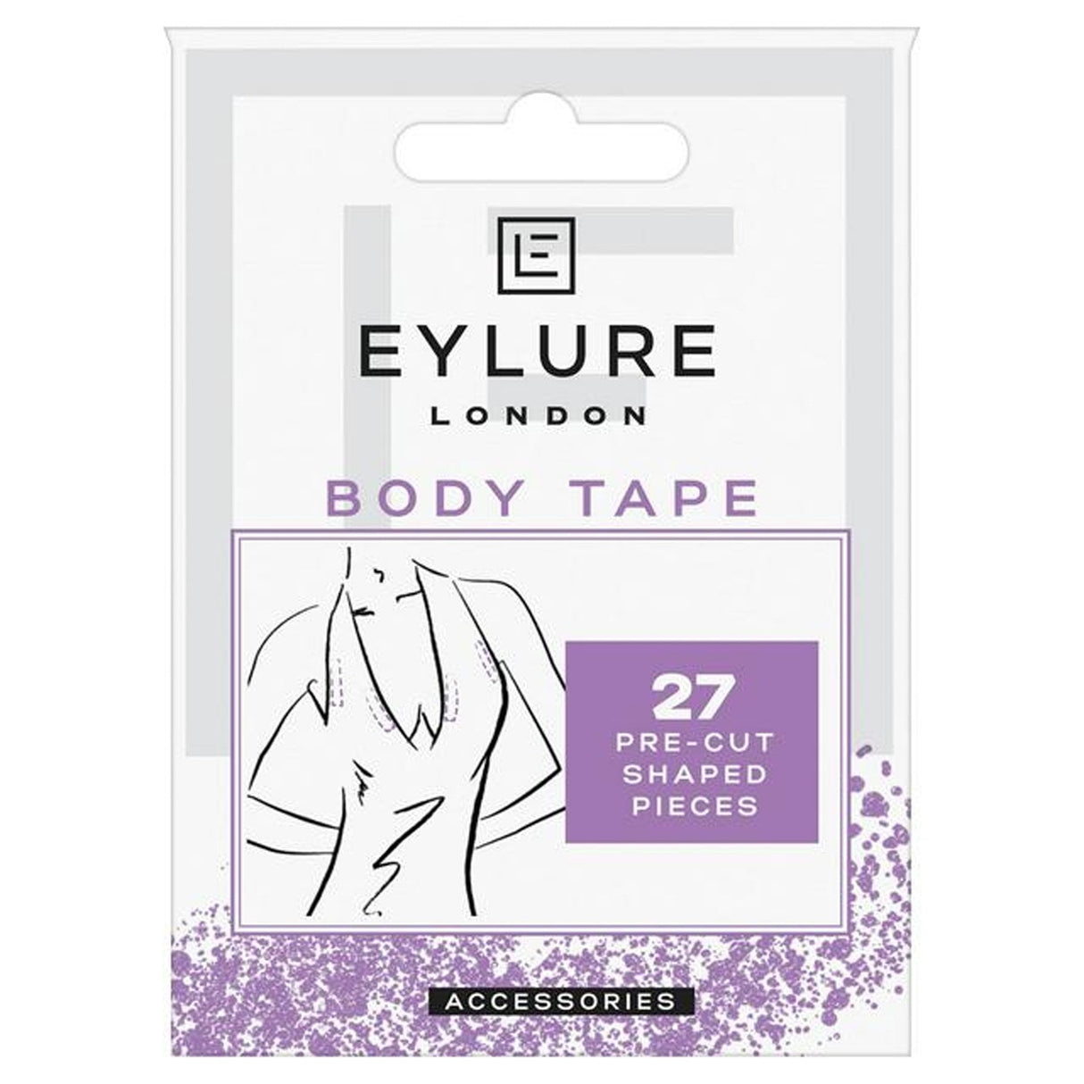 Body Tape - Pre Cut Adhesive Strips - Invisible (27 Shaped Strips)