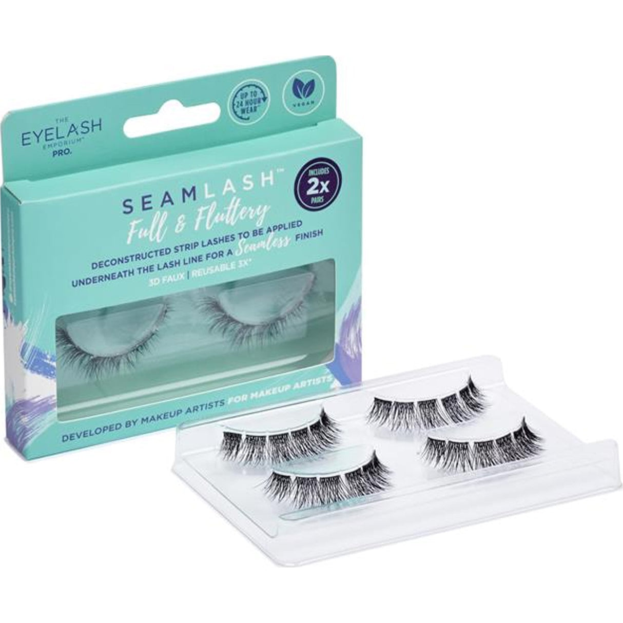 Seamlash Deconstructed False Eyelashes - Full & Fluttery Refill Pack (STRIP034)