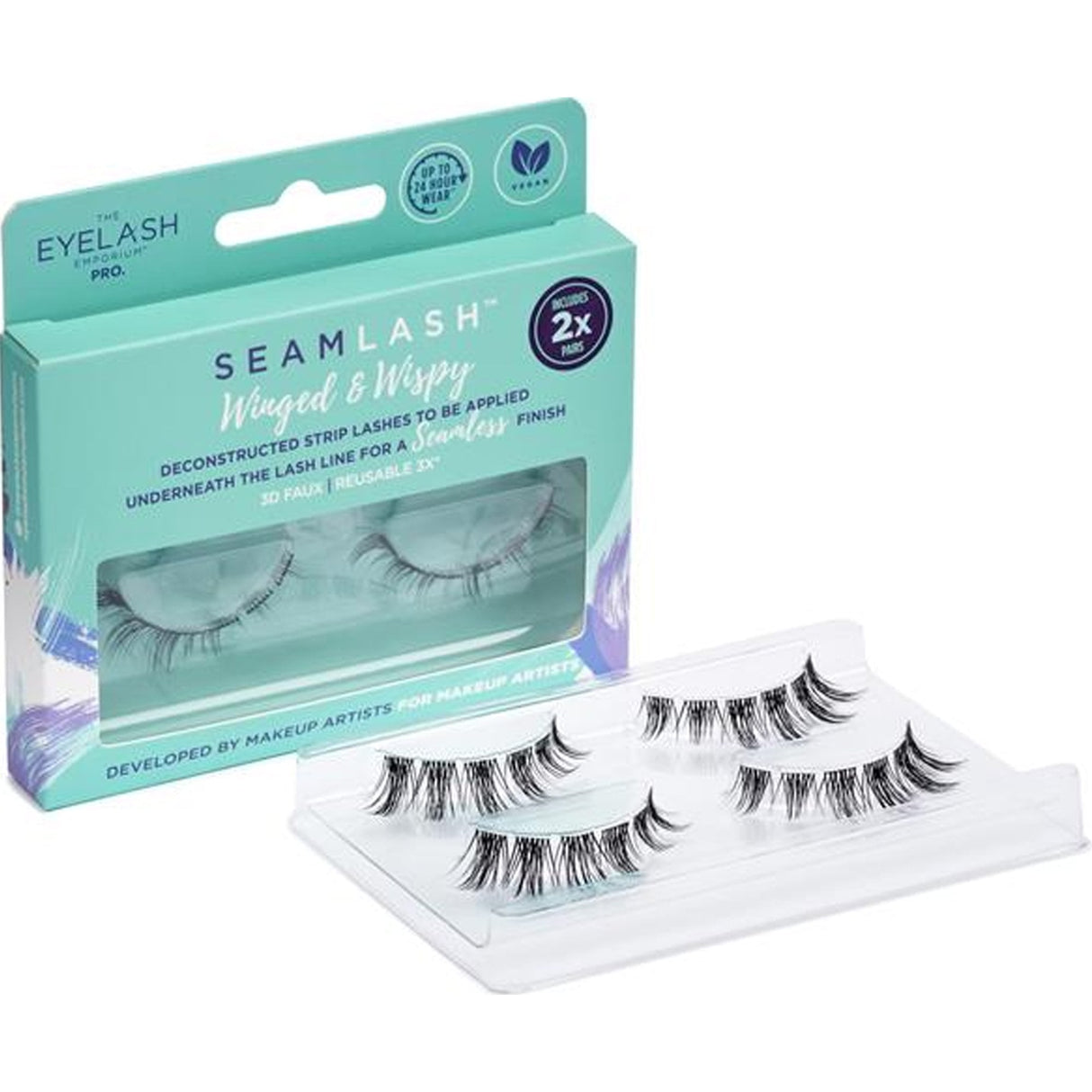 Seamlash Deconstructed False Eyelashes - Winged & Wispy Refill Pack (STRIP033)