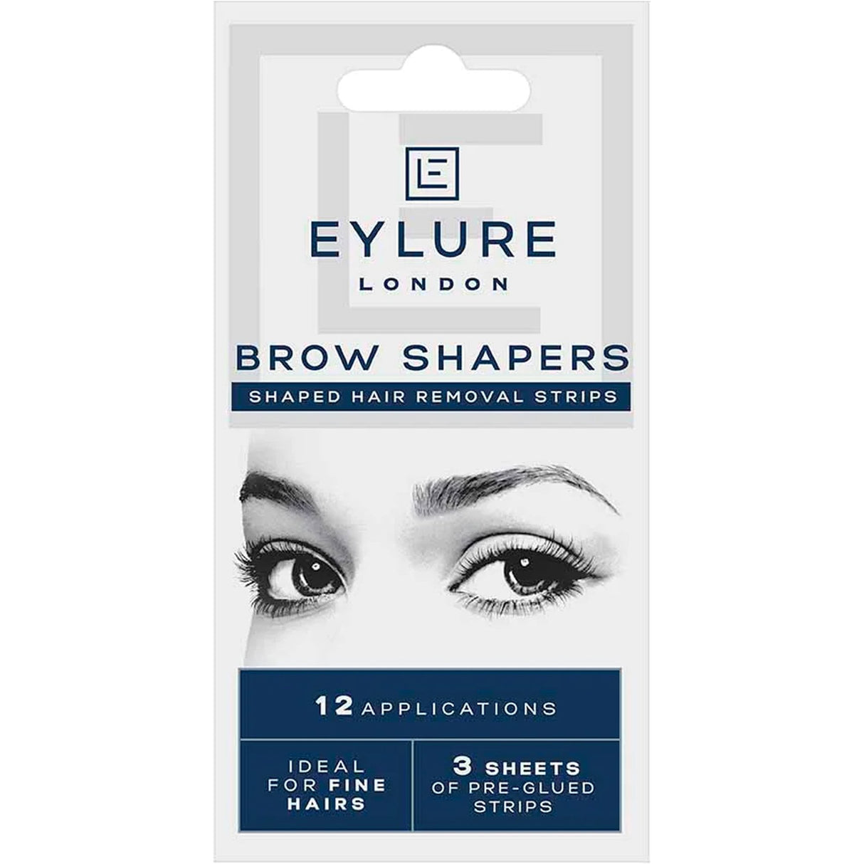 Brow Shapers - Shaped Hair Removal Strips (3 Sheets Of Pre Glued Strips) (12 Applications)