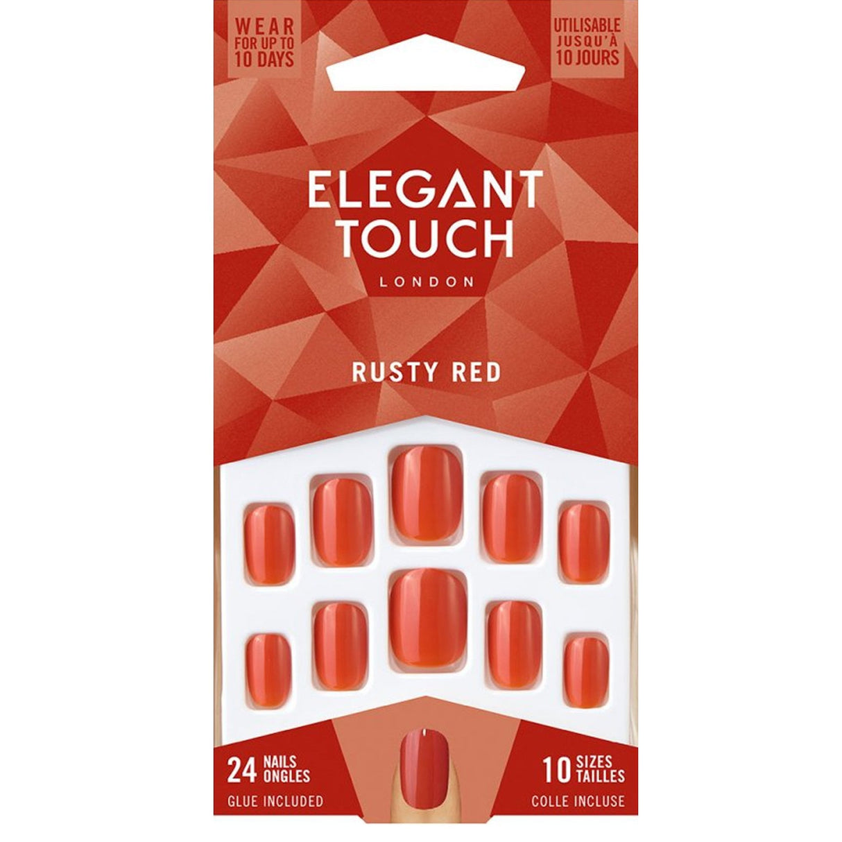 Long Wearing False Nails - Core Colours - Rusty Red (4020759)