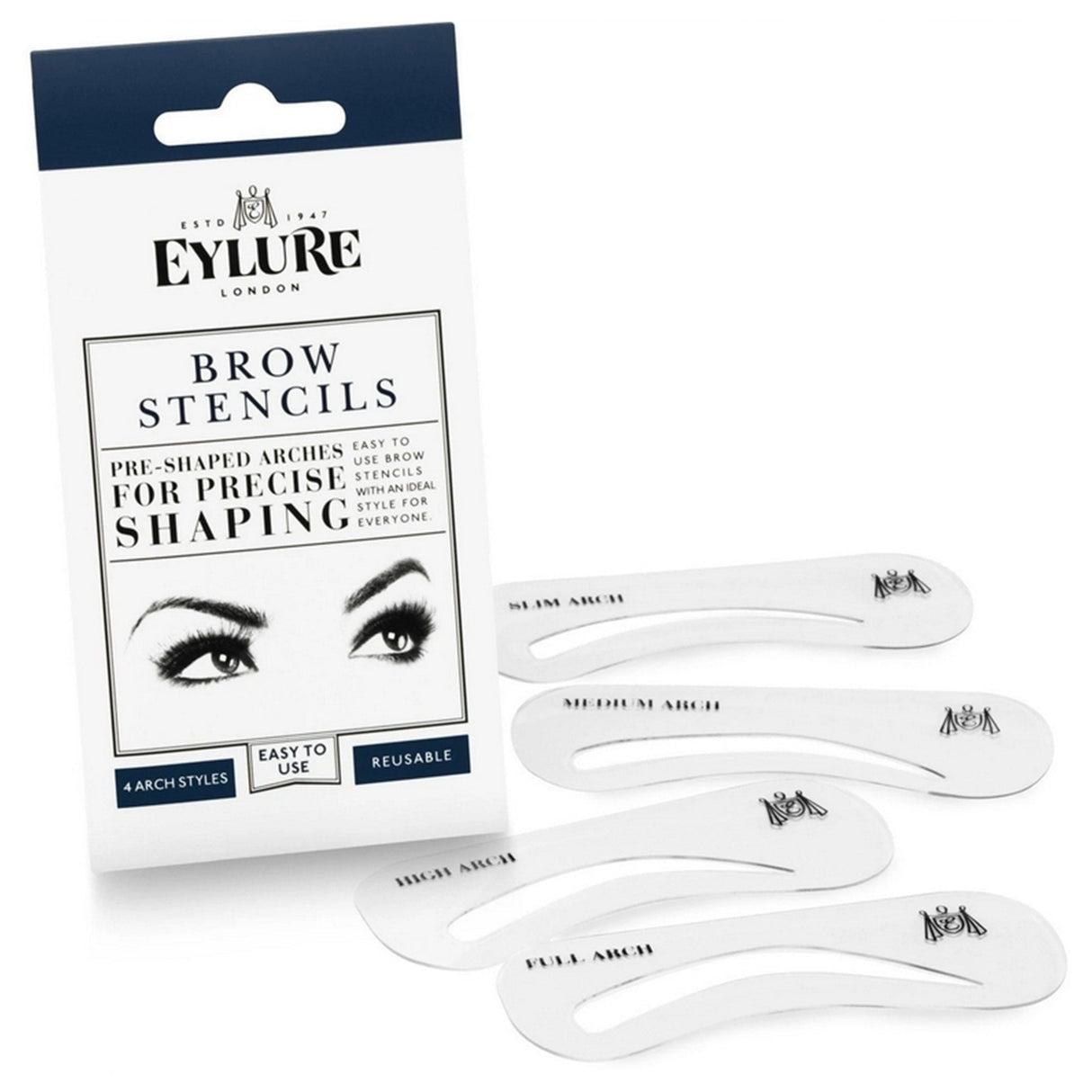 Brow Stencils - Pre-Shaped Arches for Precise Shaping (x4 Arch Styles)