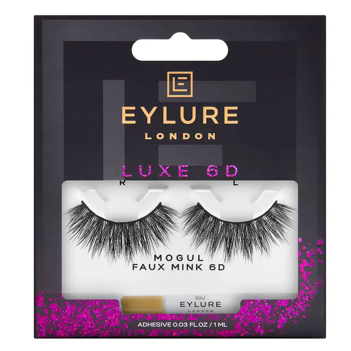 False Eyelashes - Luxe 6D Faux Mink - Mogul (Adhesive Included 1ml)