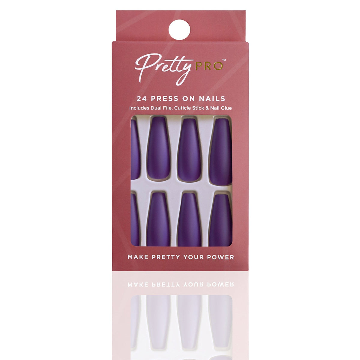 Reusable Press On False Nails - This Is Grape (24pcs)