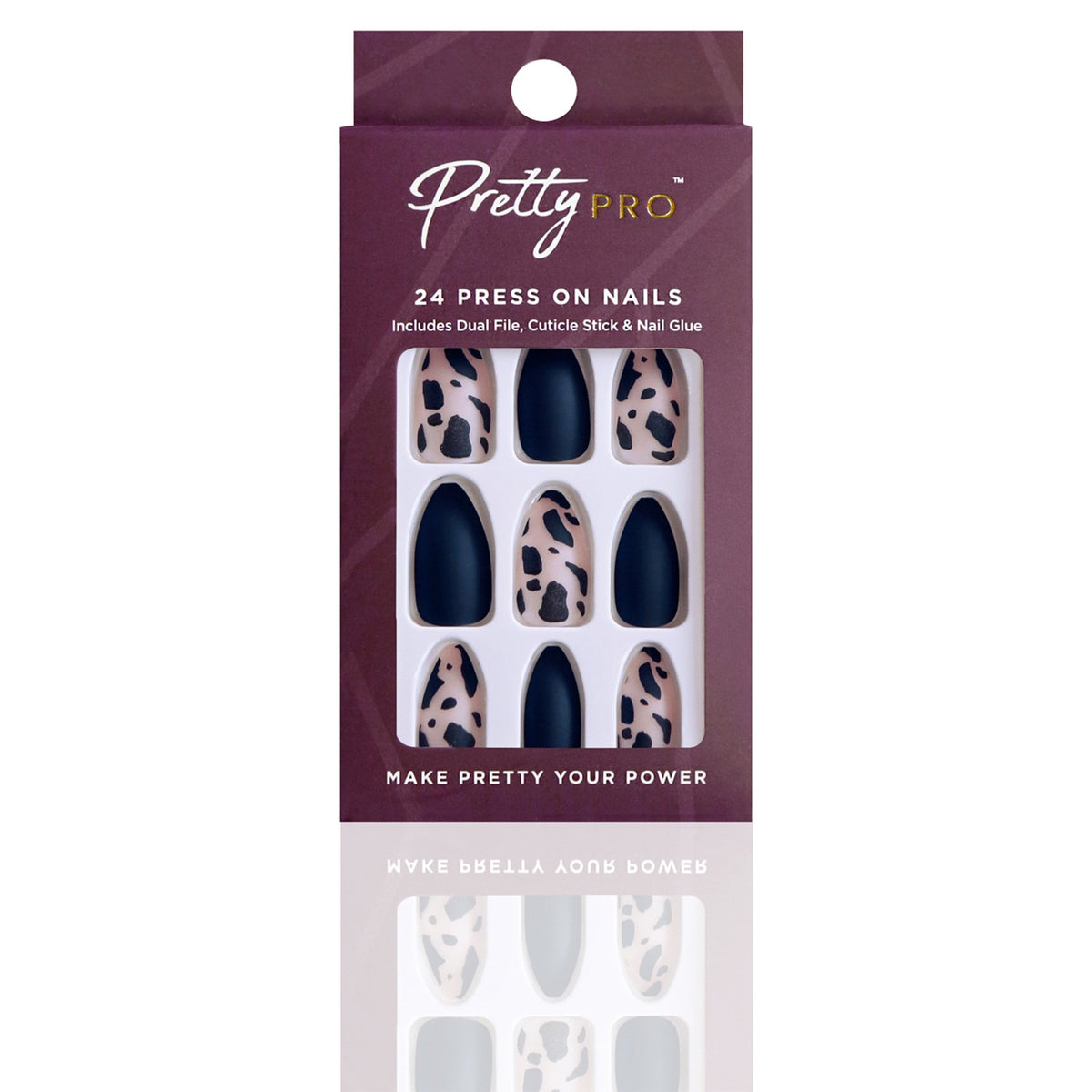 Reusable Press On False Nails - We Mooove (24pcs)