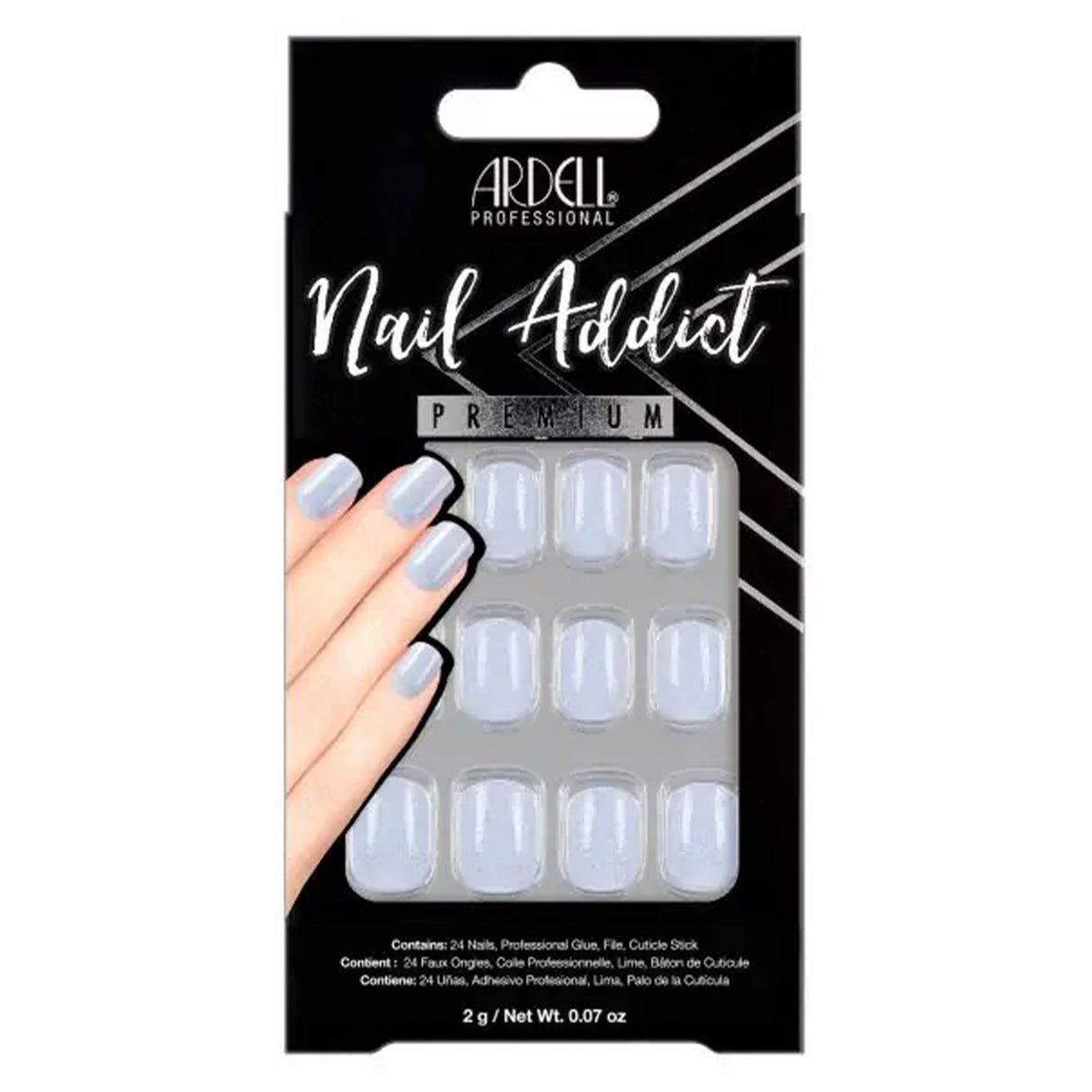 Nail Addict Premium False Nails - Crystal Glitter (24 Nails) (54607)