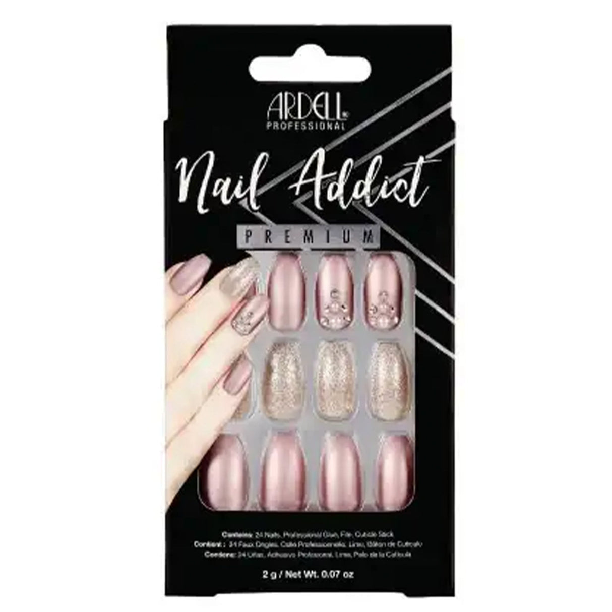 Nail Addict Premium False Nails - Metallic Lilac Purple (28 Nails) (62111)