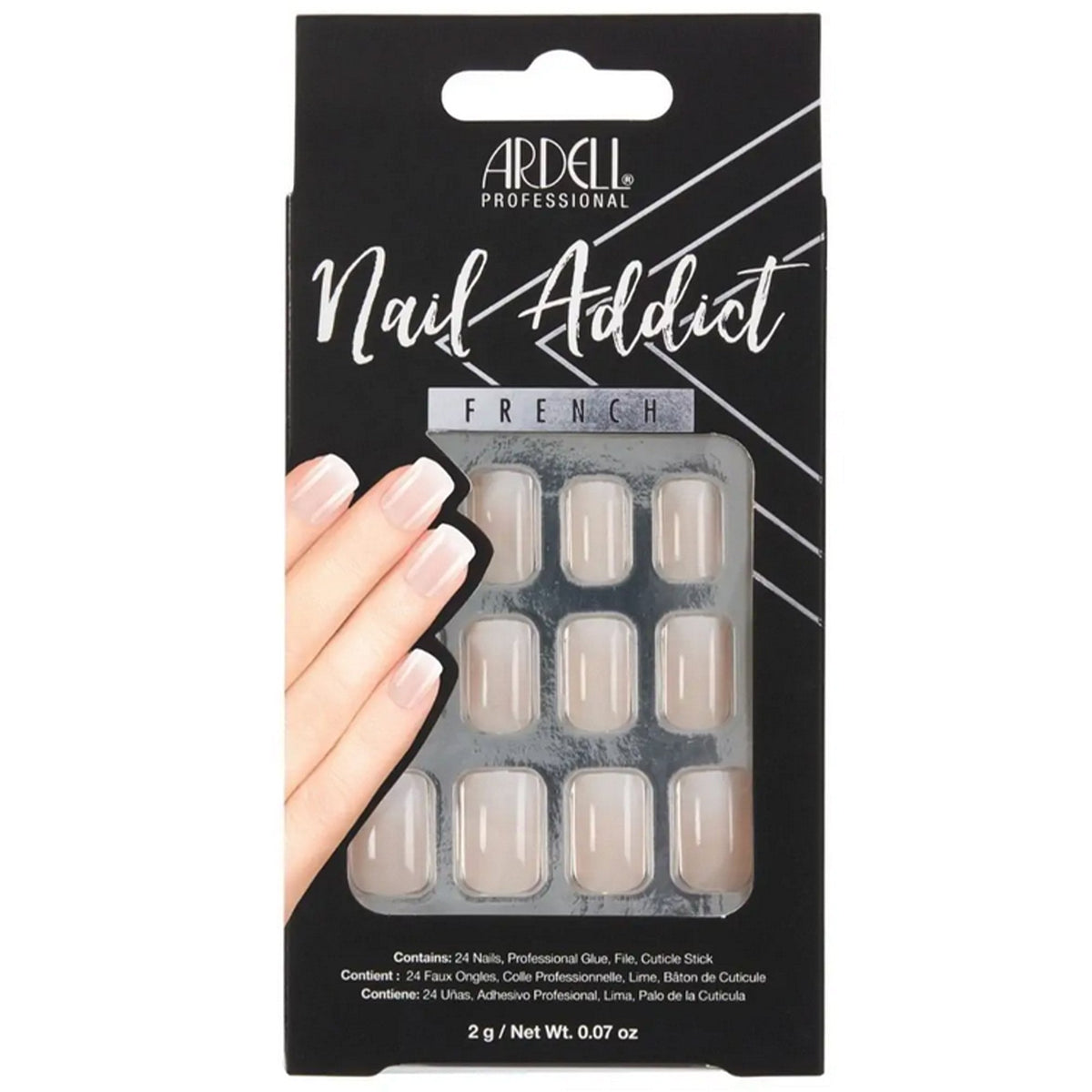 Nail Addict French False Nails - Subtle French (28 Nails) (63860)